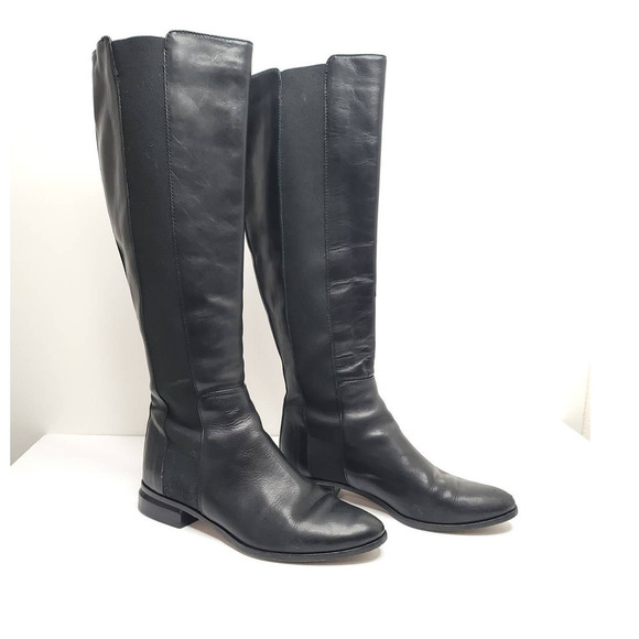 EMPORIO ARMANI Icon glossy-leather boots Size 39 Eur/ 8.5 US - Picture 1 of 8